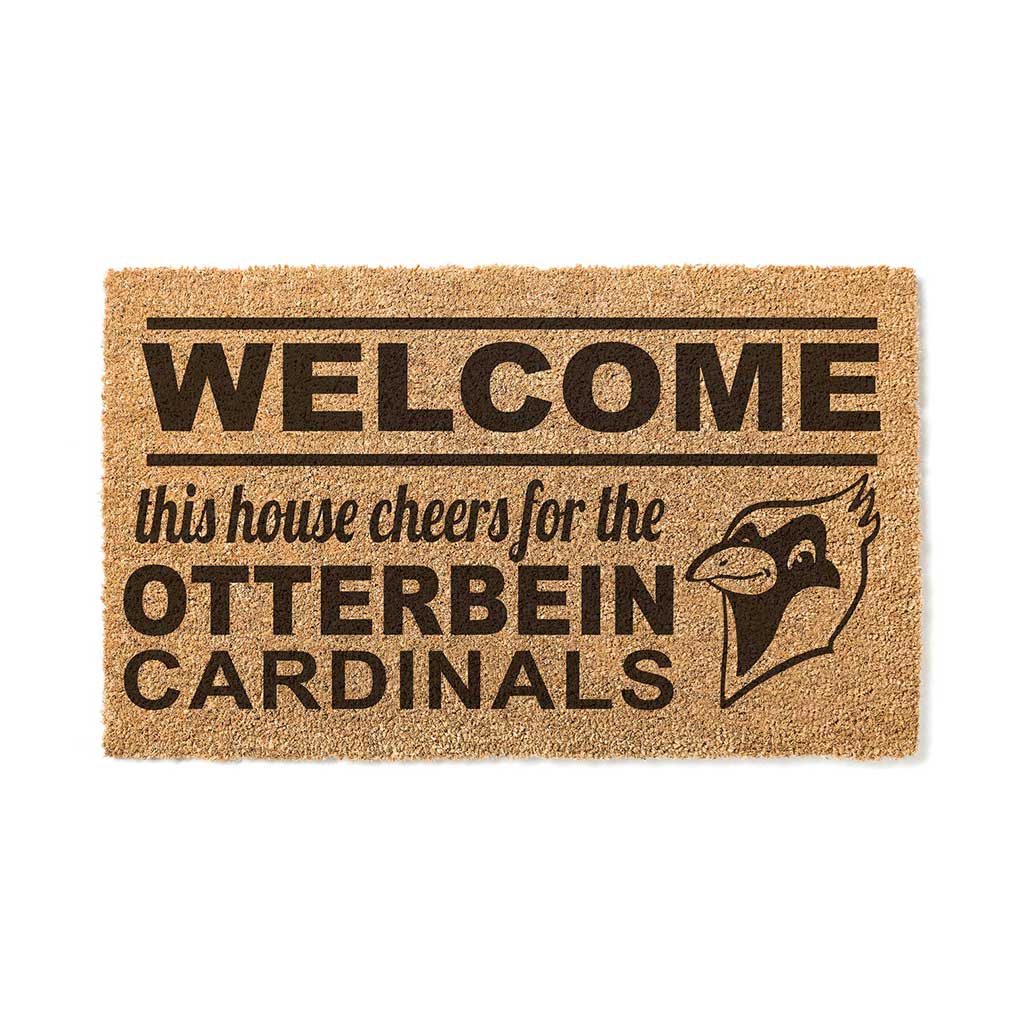 Team Coir Doormat Welcome Otterbein College Cardinals