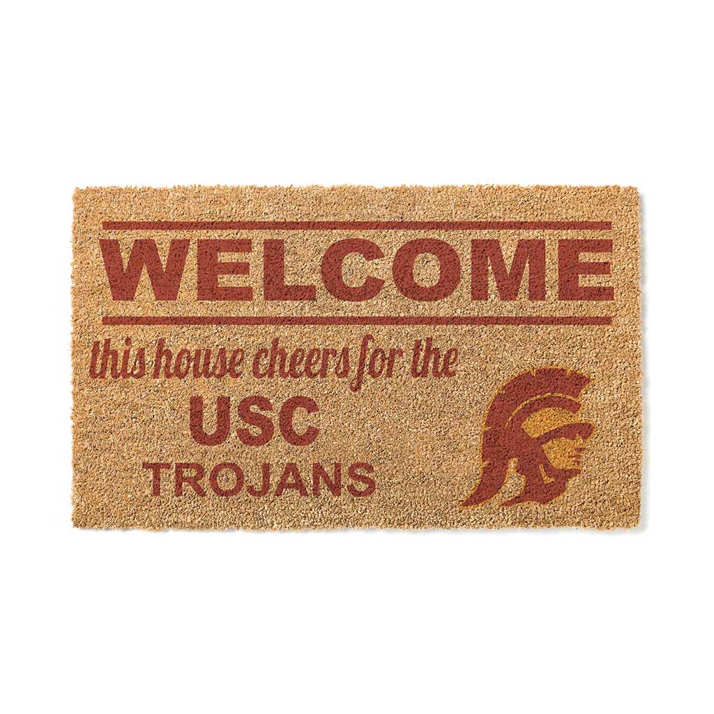 Team Coir Doormat Welcome Southern California Trojans