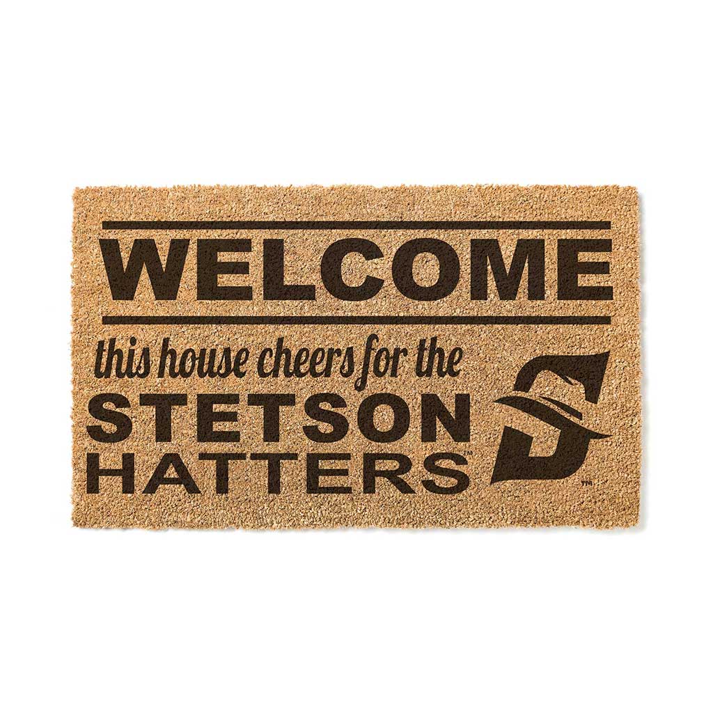 Team Coir Doormat Welcome Stetson University Hatters