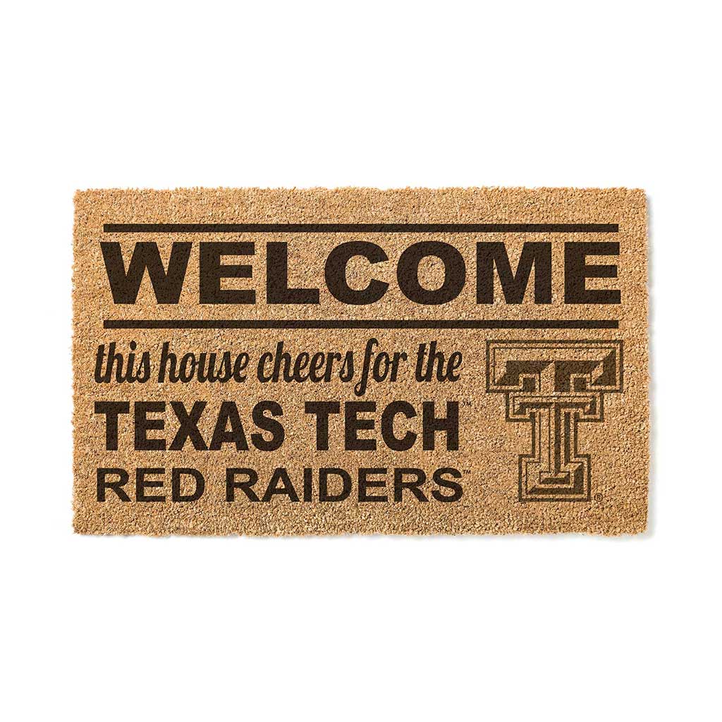 Team Coir Doormat Welcome Texas Tech Red Raiders
