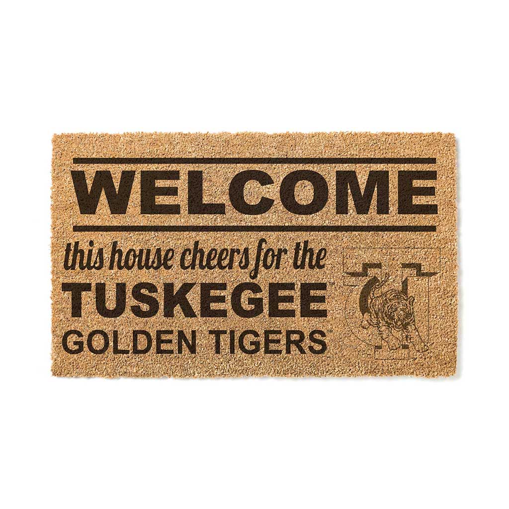 Team Coir Doormat Welcome Tuskegee Golden Tigers
