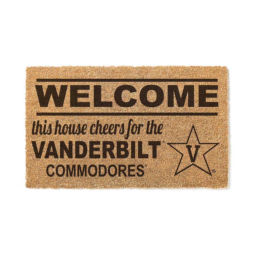 Team Coir Doormat Welcome Vanderbilt Commodores