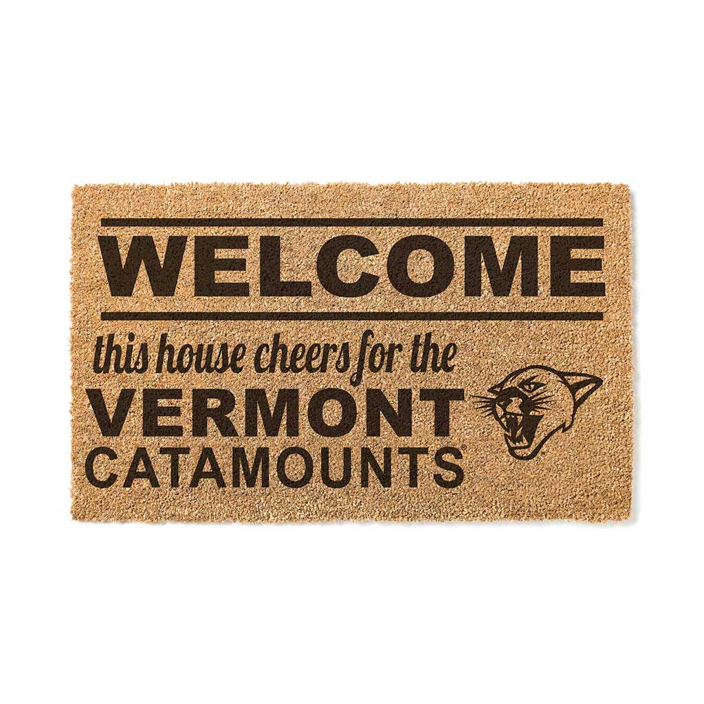 Team Coir Doormat Welcome Vermont Catamounts
