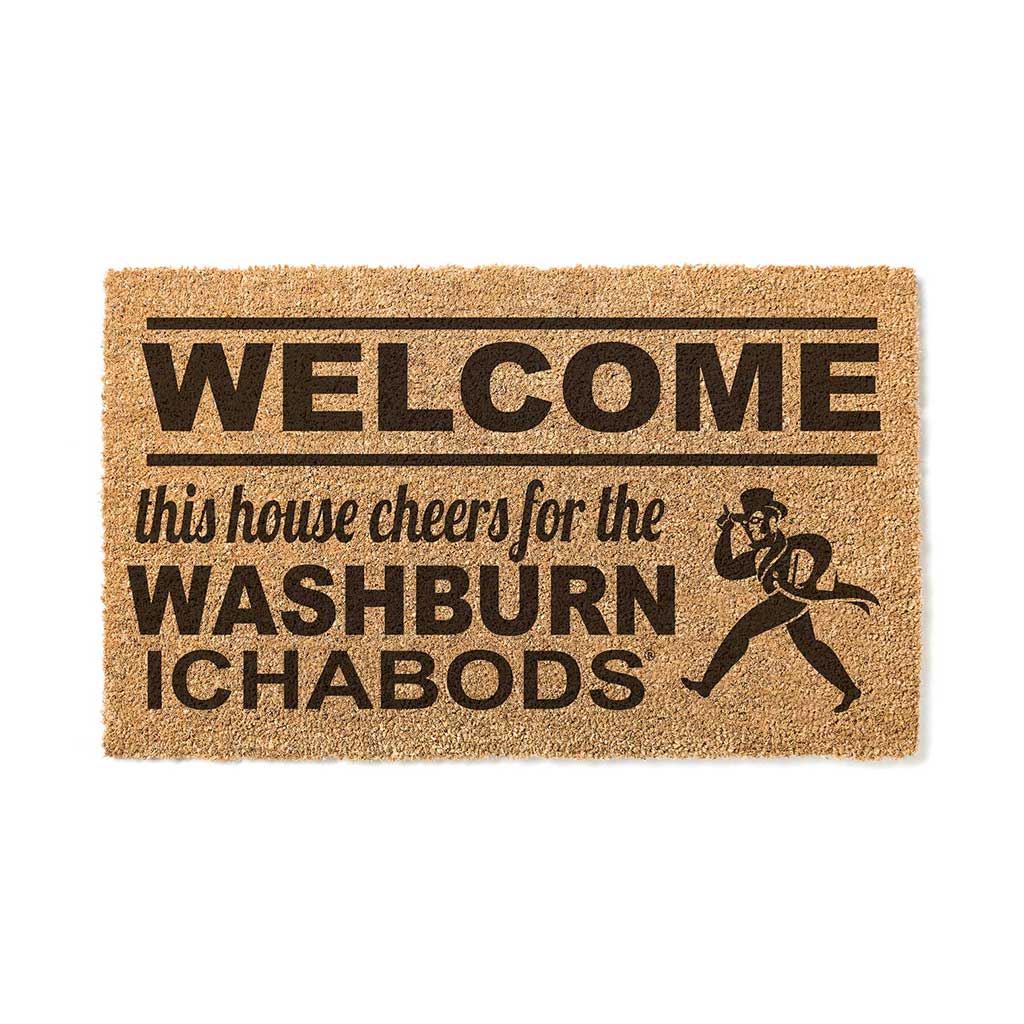 Team Coir Doormat Welcome Washburn Ichabods