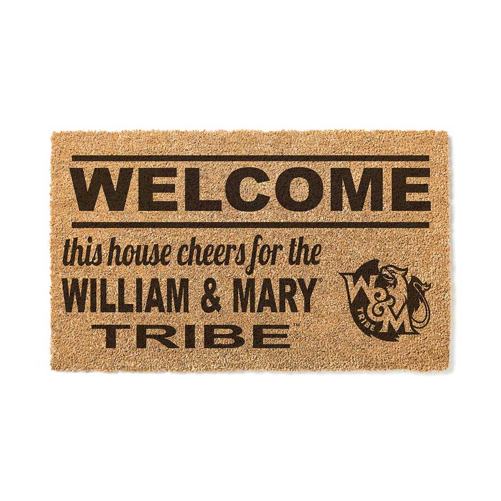 Team Coir Doormat Welcome William and Mary Tribe