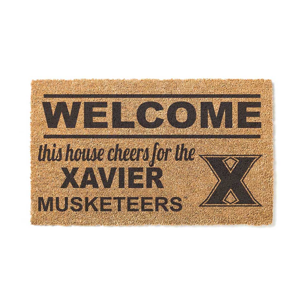 Team Coir Doormat Welcome Xavier Ohio Musketeers