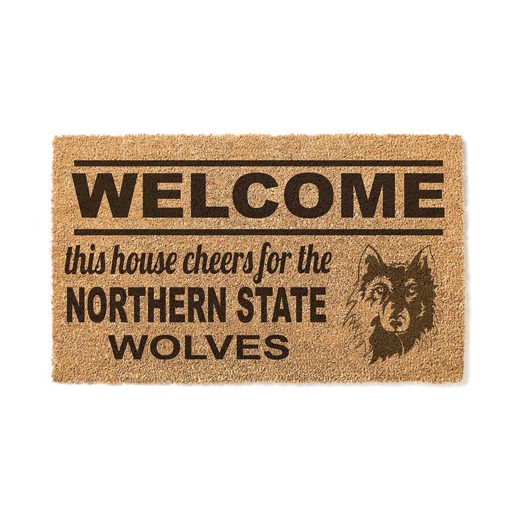 Team Coir Doormat Welcome Northern State University Wolves