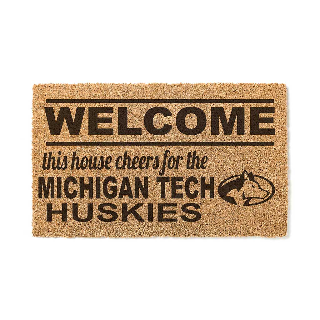 Team Coir Doormat Welcome Michigan Tech University Huskies