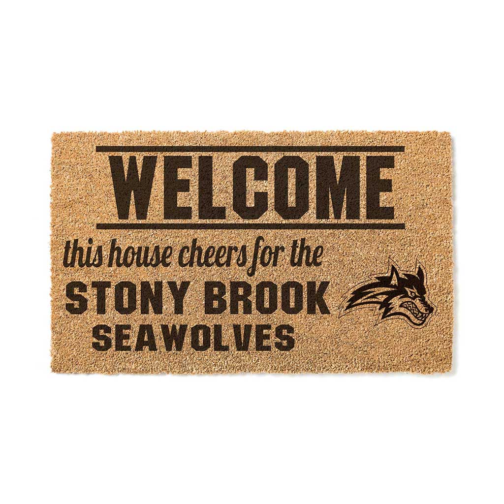 Team Coir Doormat Welcome Stony Brook Seawolves