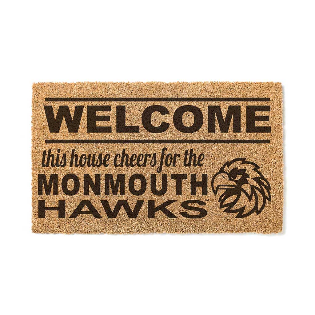 Team Coir Doormat Welcome Monmouth Hawks