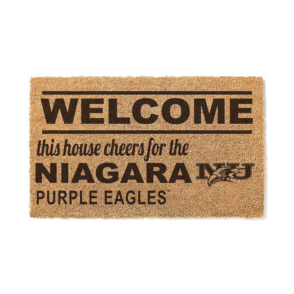 Team Coir Doormat Welcome Niagara University Purple Eagles