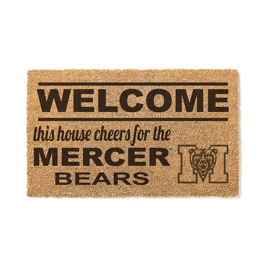 Team Coir Doormat Welcome Mercer Bears