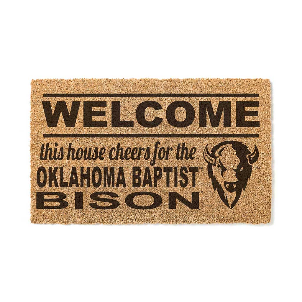 Team Coir Doormat Welcome Oklahoma Baptist University Bison