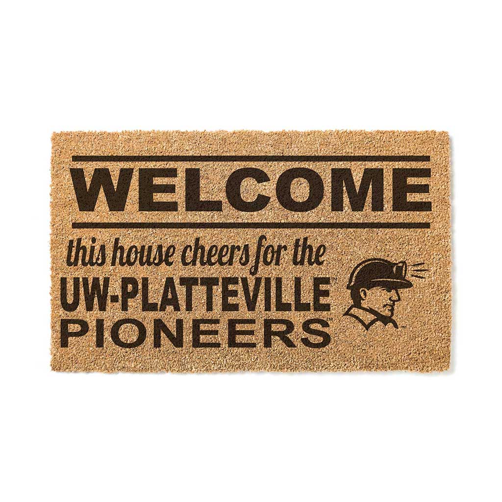 Team Coir Doormat Welcome Wisconsin - Platteville PIONEERS