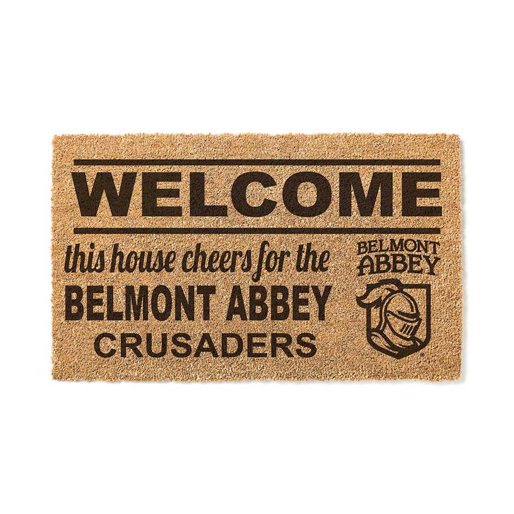 Team Coir Doormat Welcome Belmont Abbey College CRUSADERS