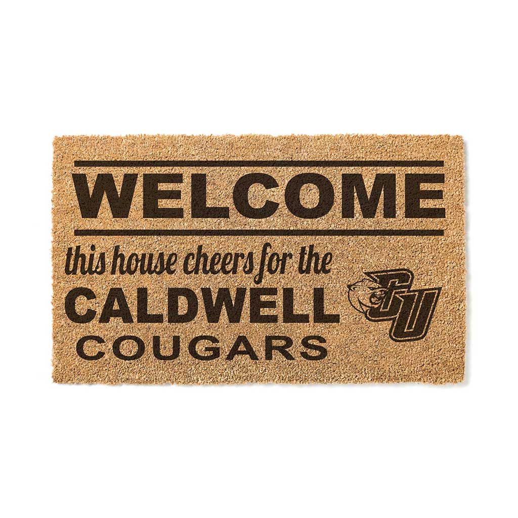 Team Coir Doormat Welcome Caldwell University COUGARS
