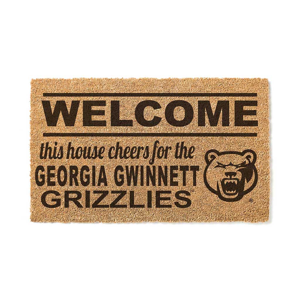 Team Coir Doormat Welcome Georgia Gwinnett College GRIZZLIES