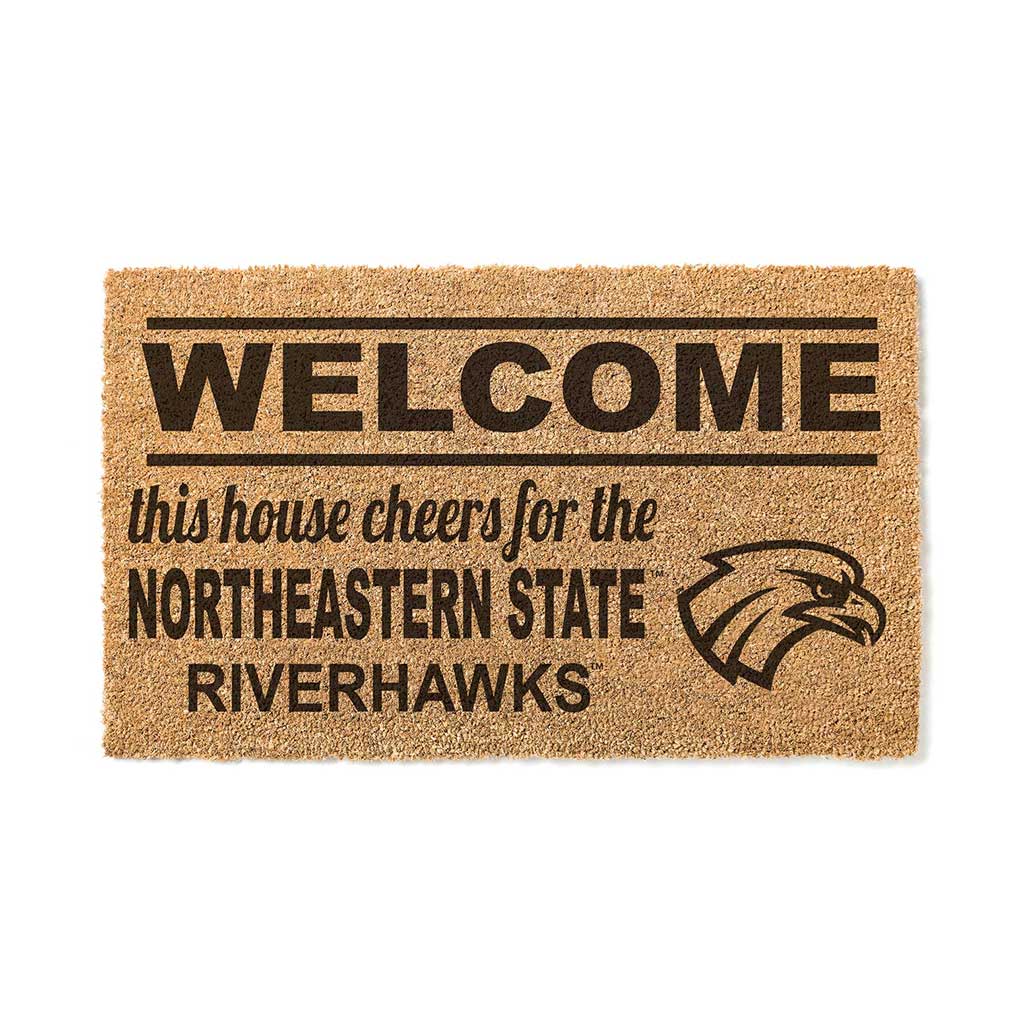 Team Coir Doormat Welcome Northeastern State University Riverhawks