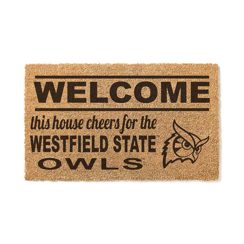Team Coir Doormat Welcome Westfield State University Owls