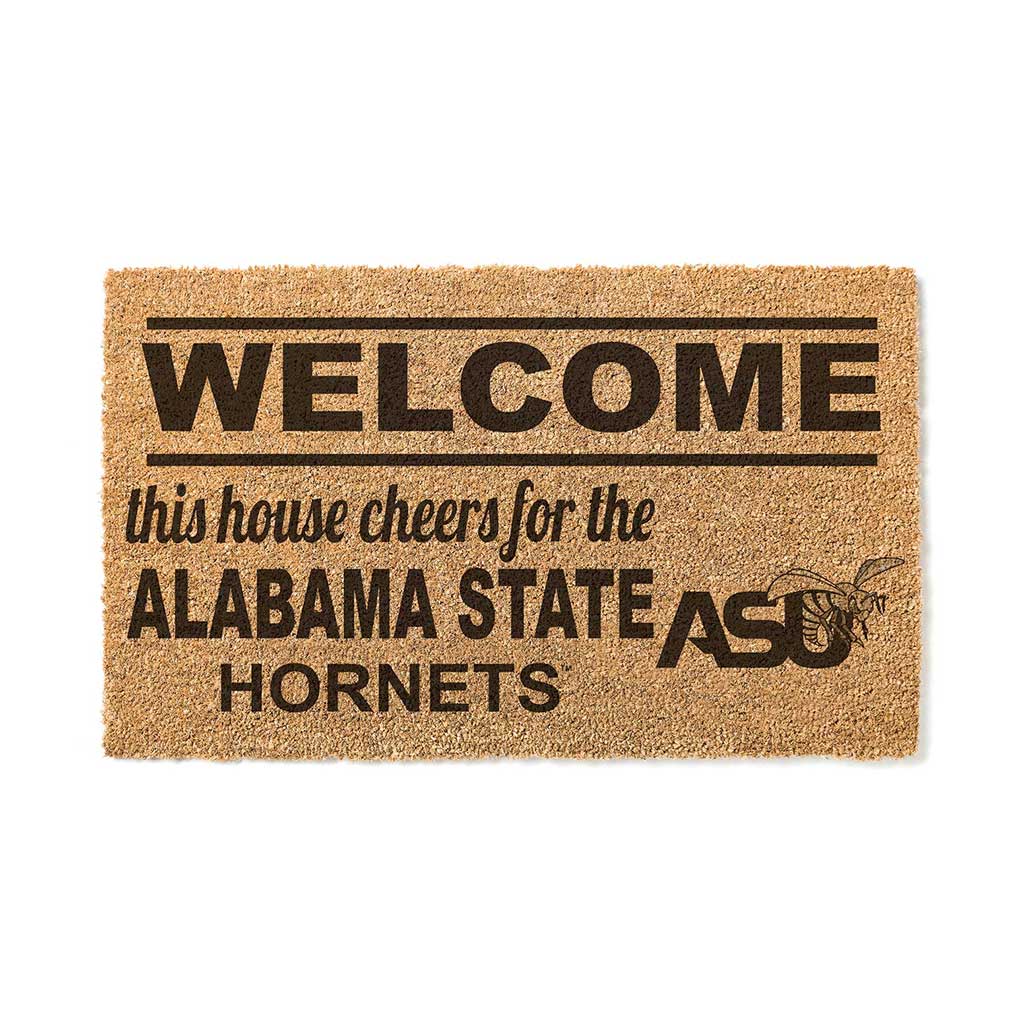 Team Coir Doormat Welcome Alabama State HORNETS