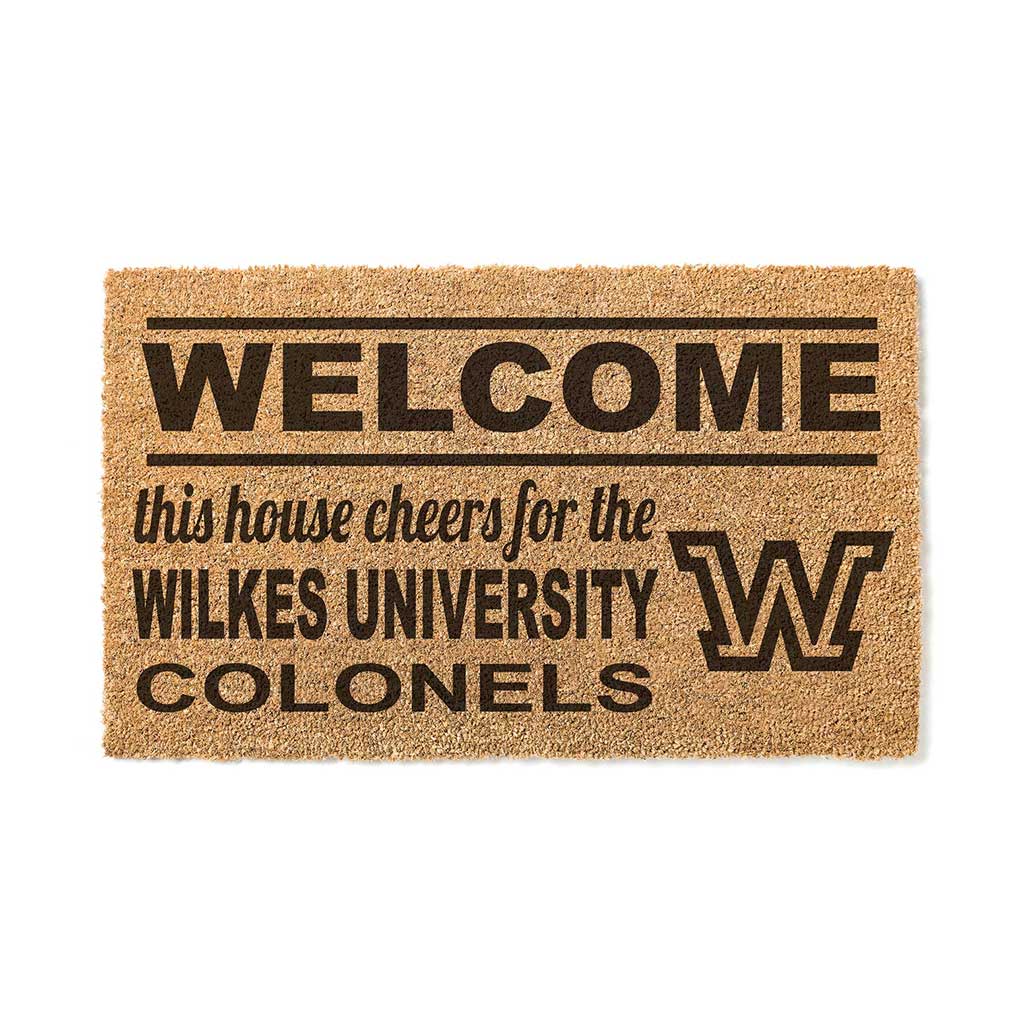 Team Coir Doormat Welcome Wilkes University Colonels