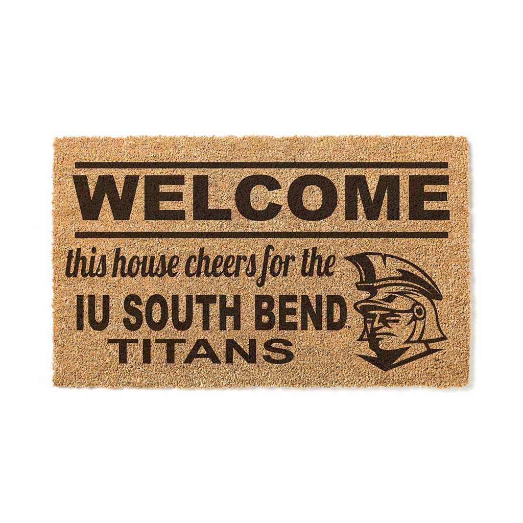 Team Coir Doormat Welcome Indiana University South Bend Titans