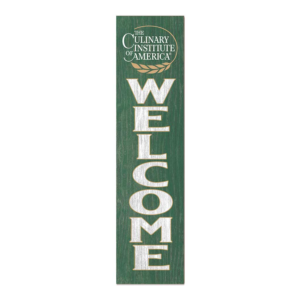 11x46 Leaning Sign Welcome Culinary Institute of America Steels