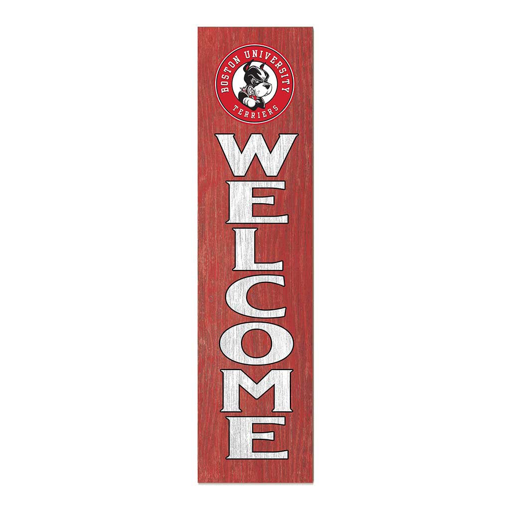 11x46 Leaning Sign Welcome Boston University Terriers