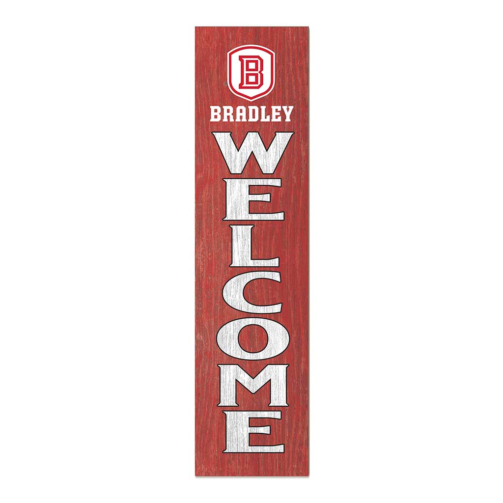 11x46 Leaning Sign Welcome Bradley Braves