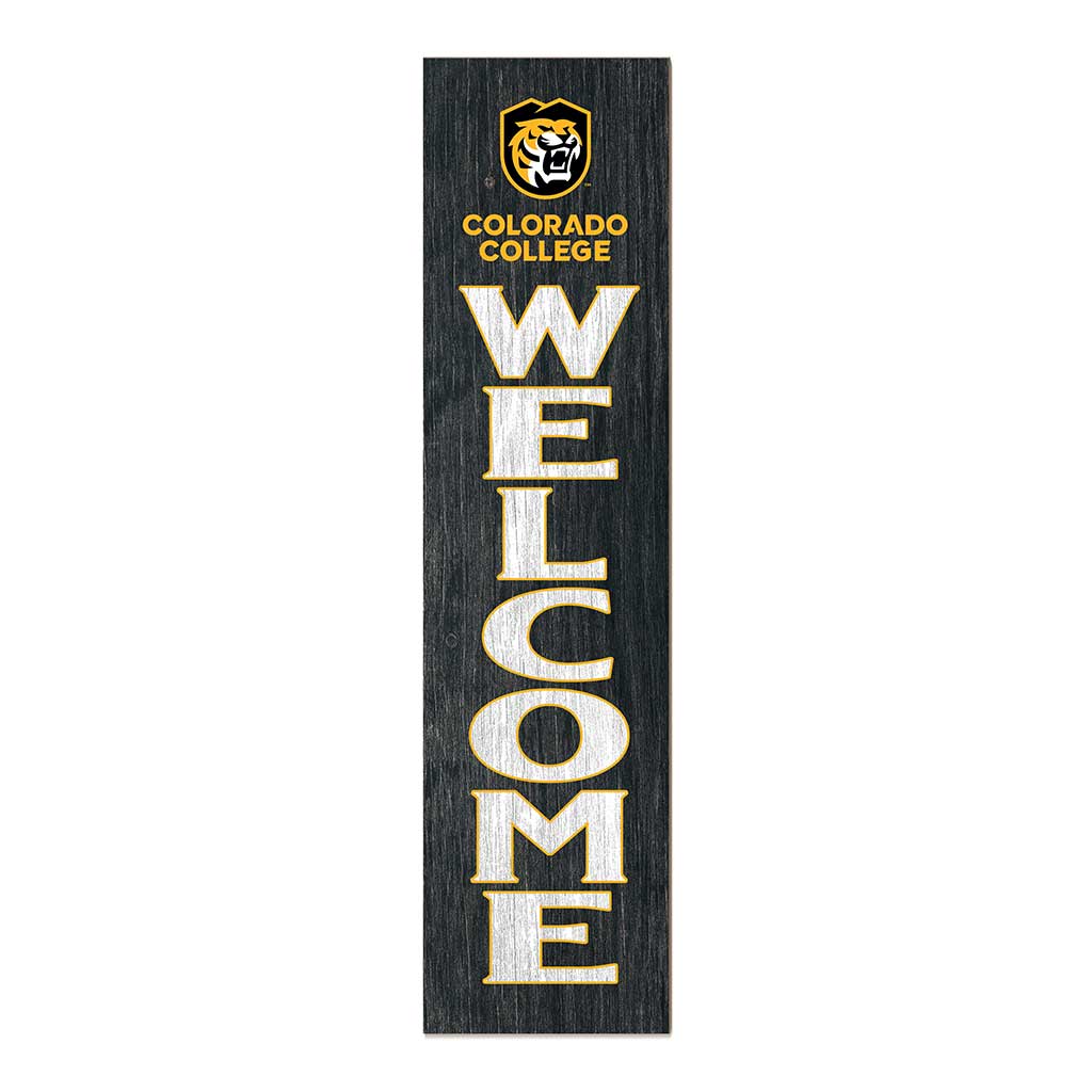 11x46 Leaning Sign Welcome Colorado College Tigers