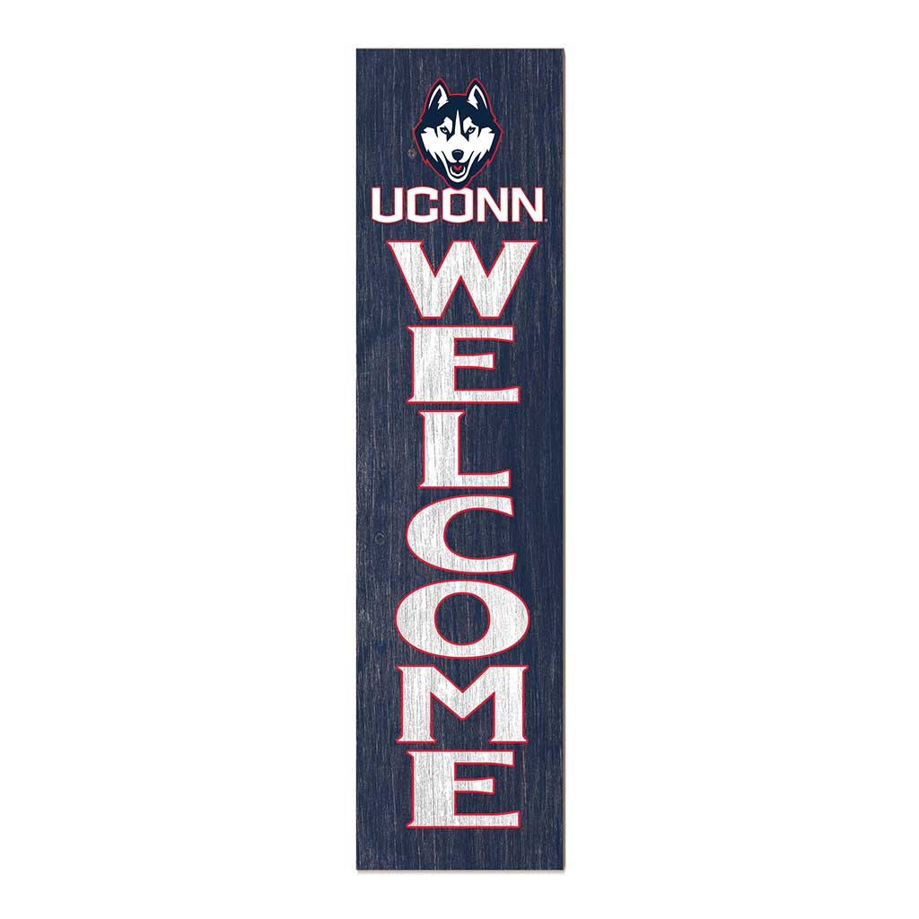 11x46 Leaning Sign Welcome Connecticut Huskies
