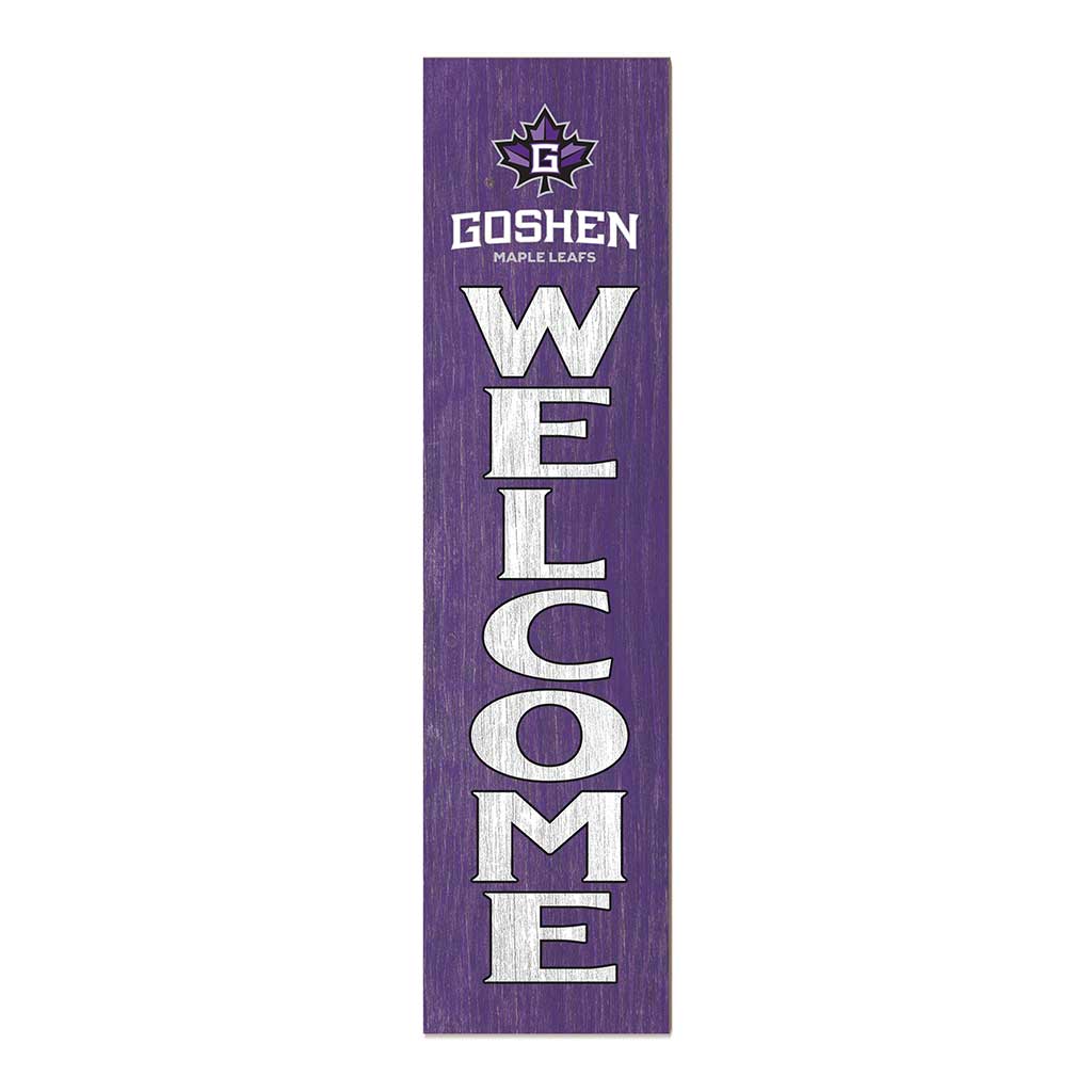 11x46 Leaning Sign Welcome Goshen College Maple Leafs
