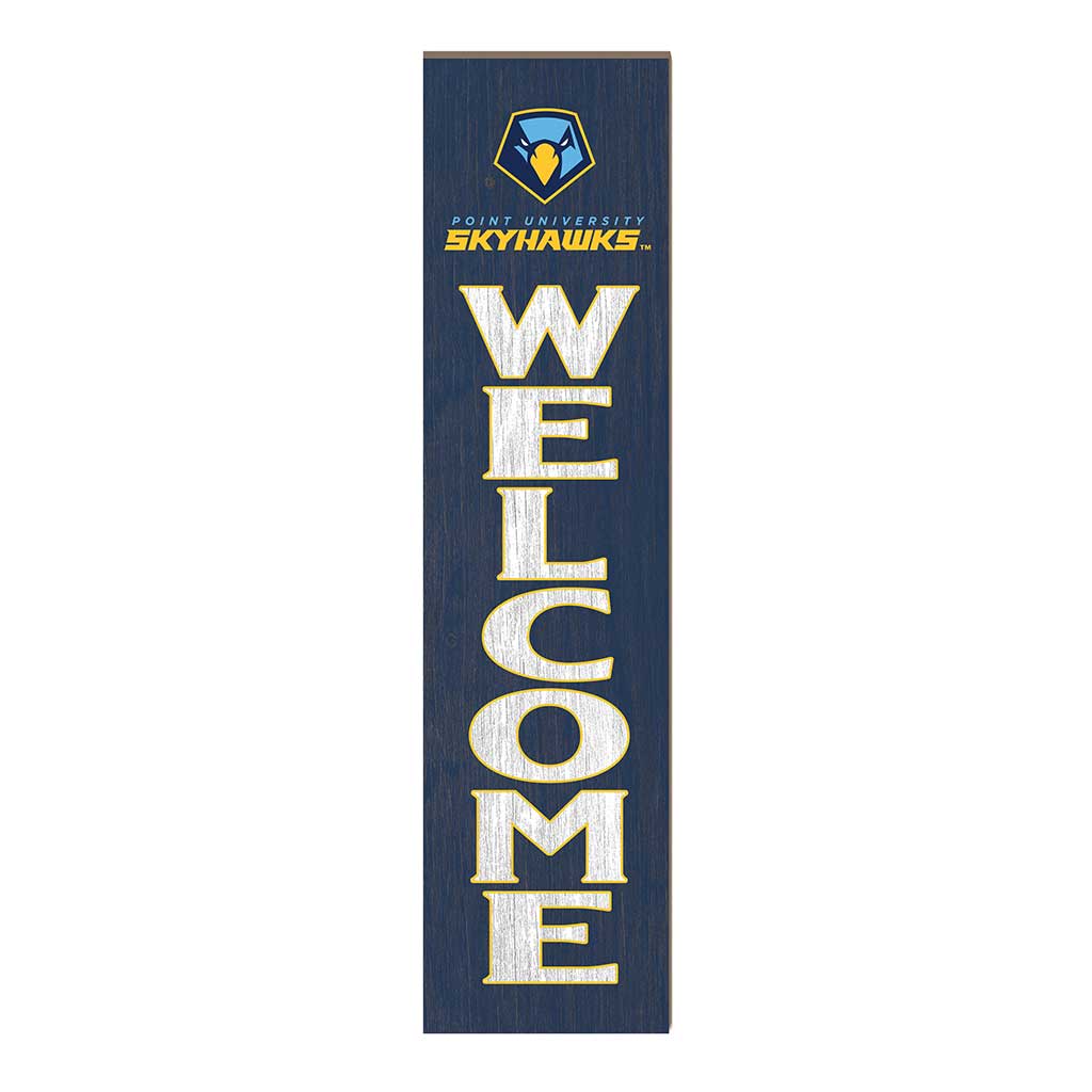 11x46 Leaning Sign Welcome Point University Skyhawks