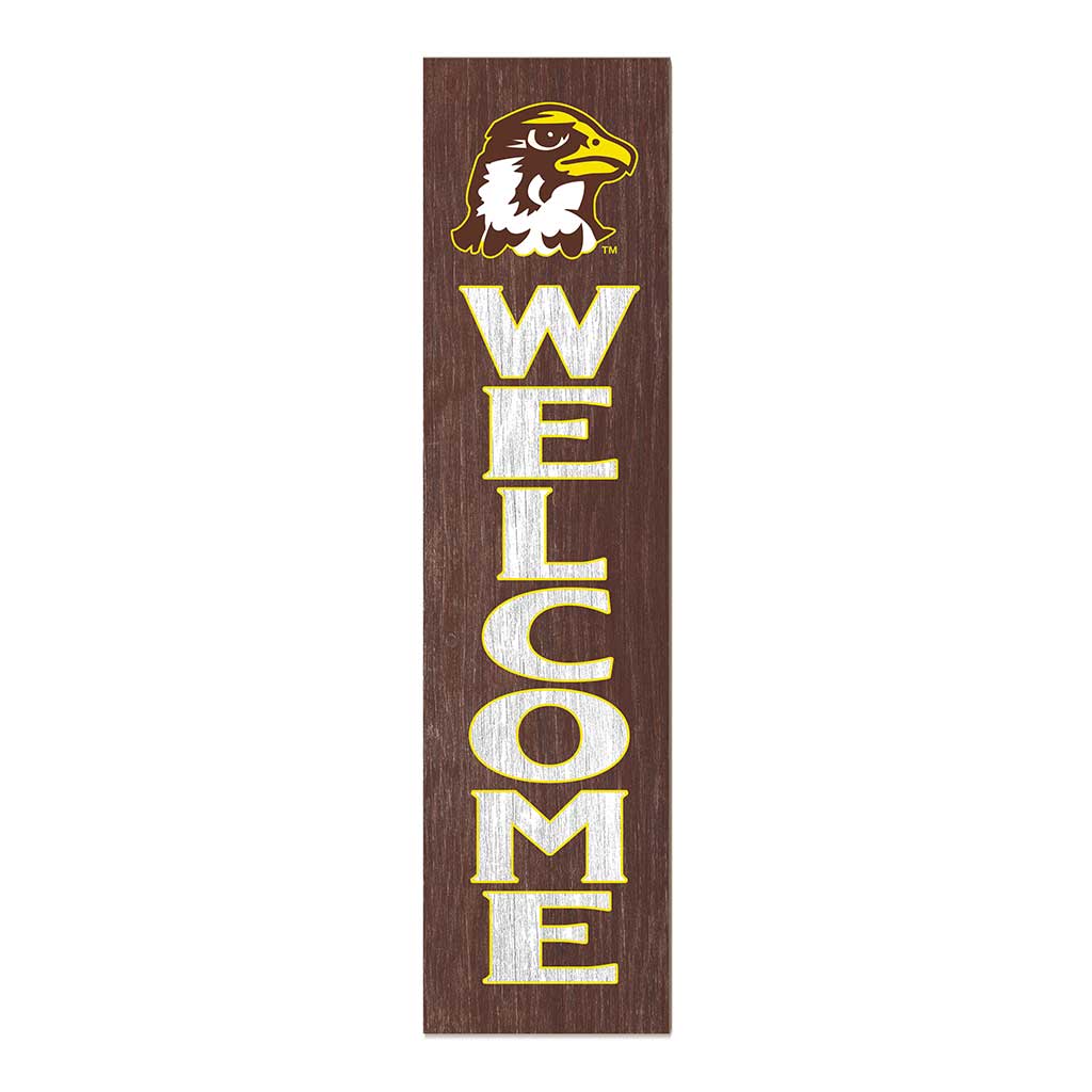 11x46 Leaning Sign Welcome Quincy University Hawks
