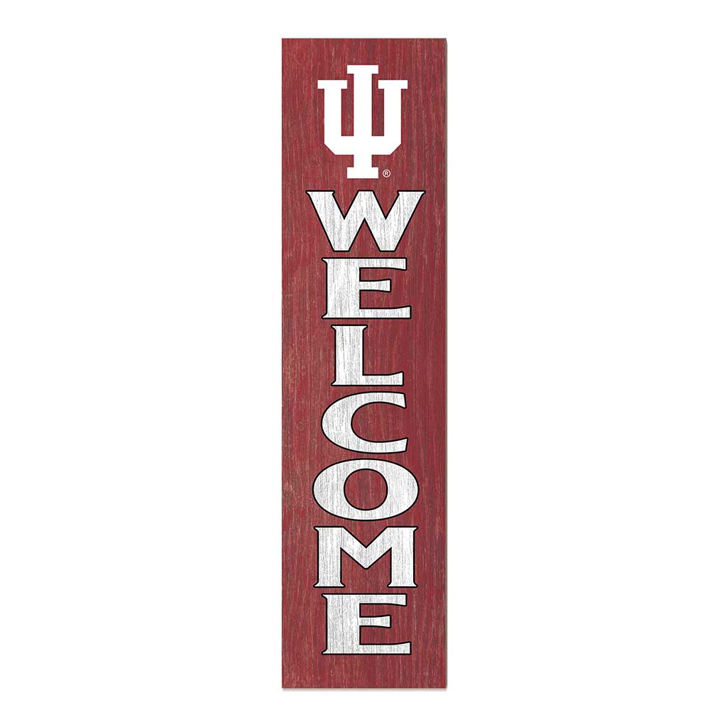 11x46 Leaning Sign Welcome Indiana Hoosiers