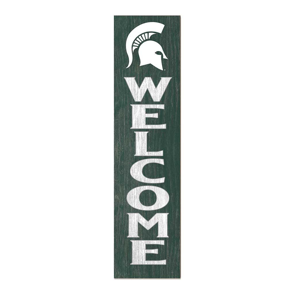 11x46 Leaning Sign Welcome Michigan State Spartans