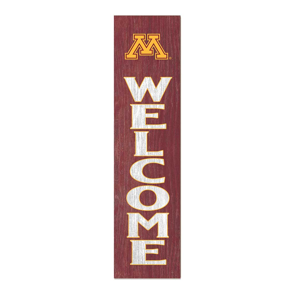 11x46 Leaning Sign Welcome Minnesota Golden Gophers
