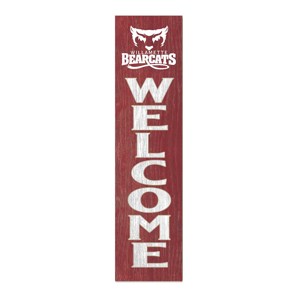 11x46 Leaning Sign Welcome Willamette Bearcats