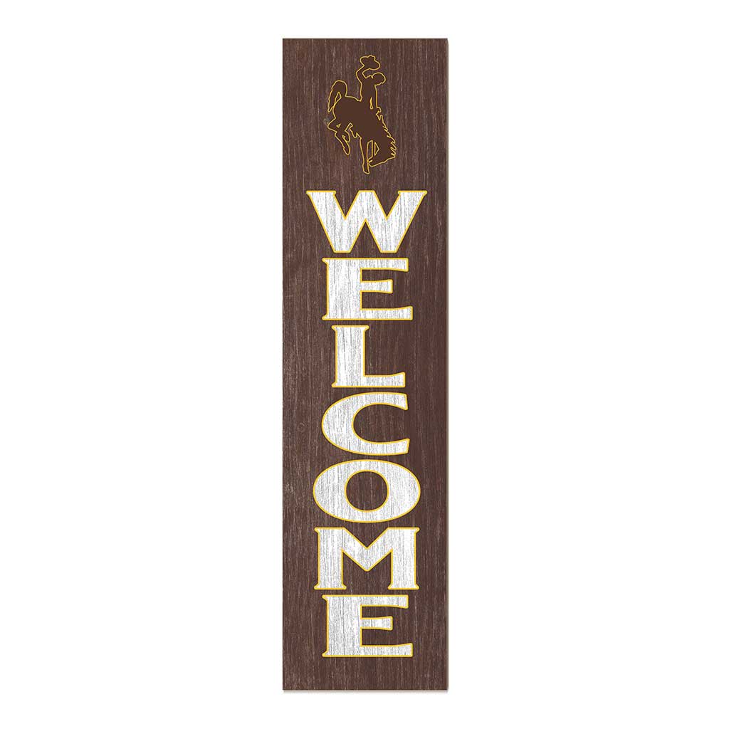 11x46 Leaning Sign Welcome Wyoming Cowboys