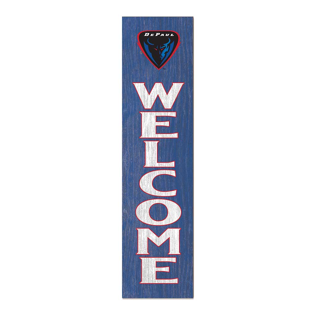 11x46 Leaning Sign Welcome DePaul Blue Demons