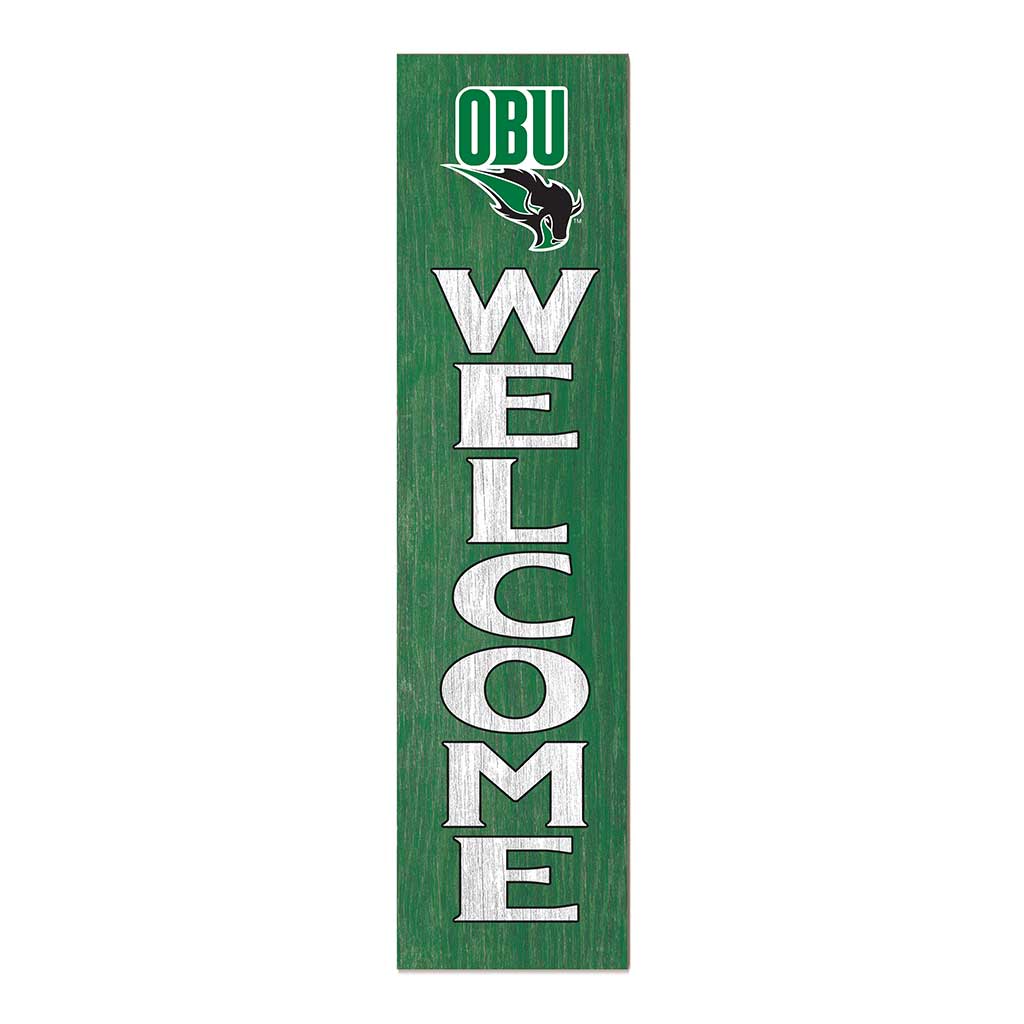 11x46 Leaning Sign Welcome Oklahoma Baptist University Bison