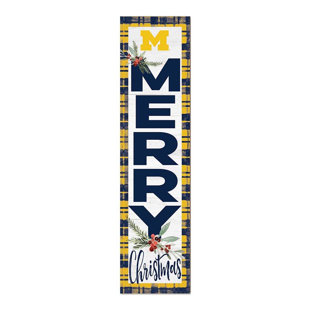 11x46 Merry Christmas Sign Michigan Wolverines