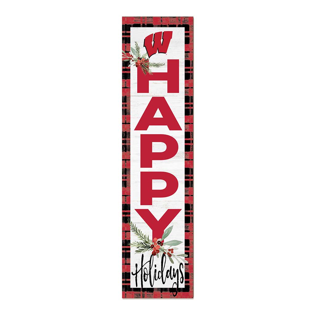 11x46 Merry Christmas Sign Wisconsin Badgers