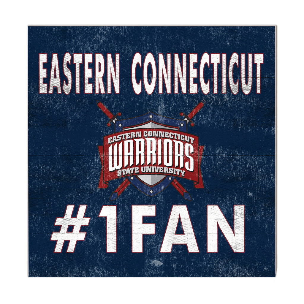 10x10 Team Color #1 Fan Eastern Connecticut State University Warriors
