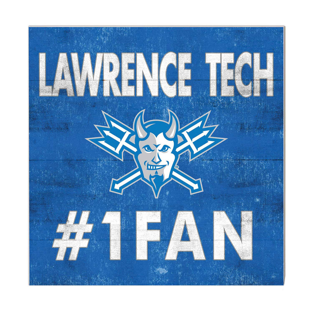 10x10 Team Color #1 Fan Lawrence Technological University Blue Devils