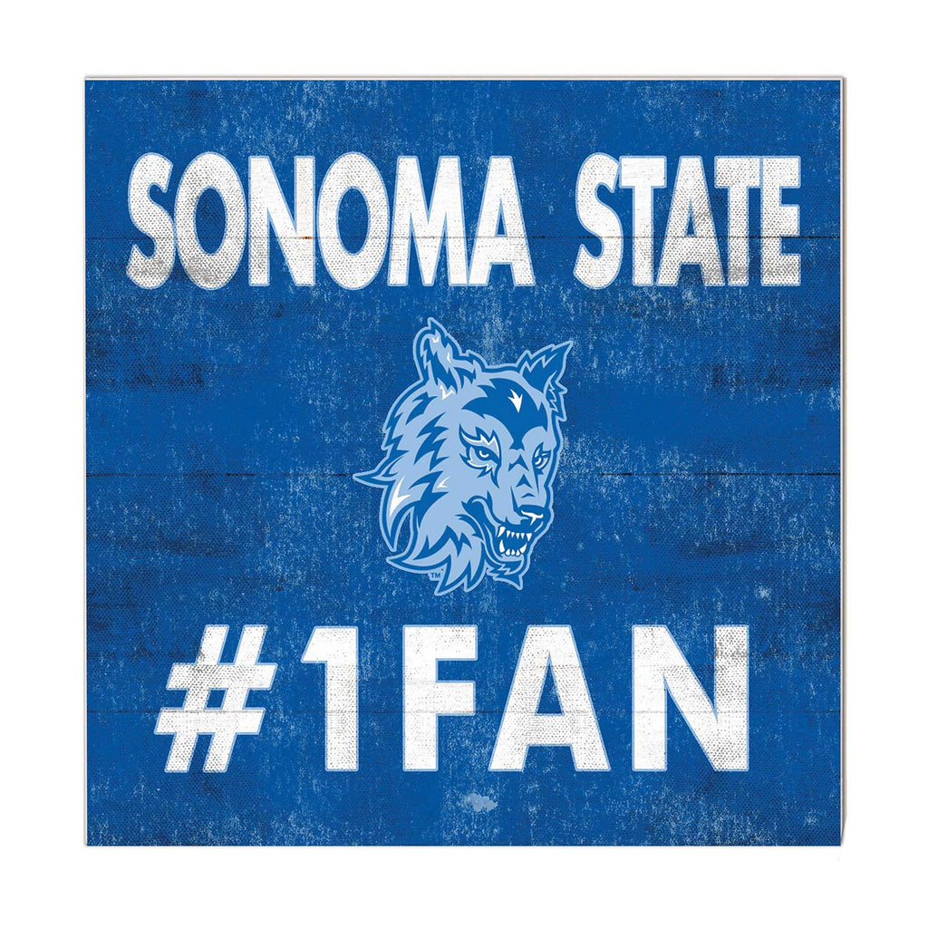10x10 Team Color #1 Fan Sonoma State University Seawolves