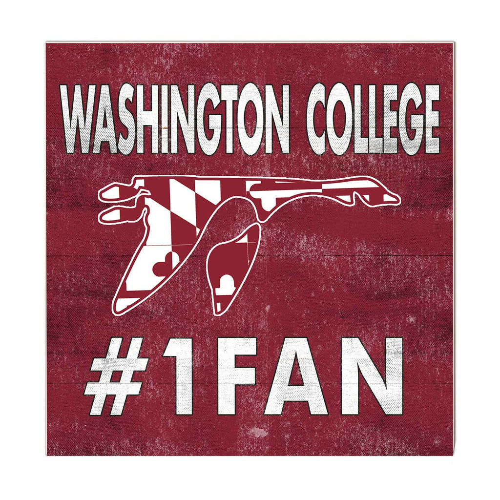 10x10 Team Color #1 Fan Washington College Shoremen/Shorewomen
