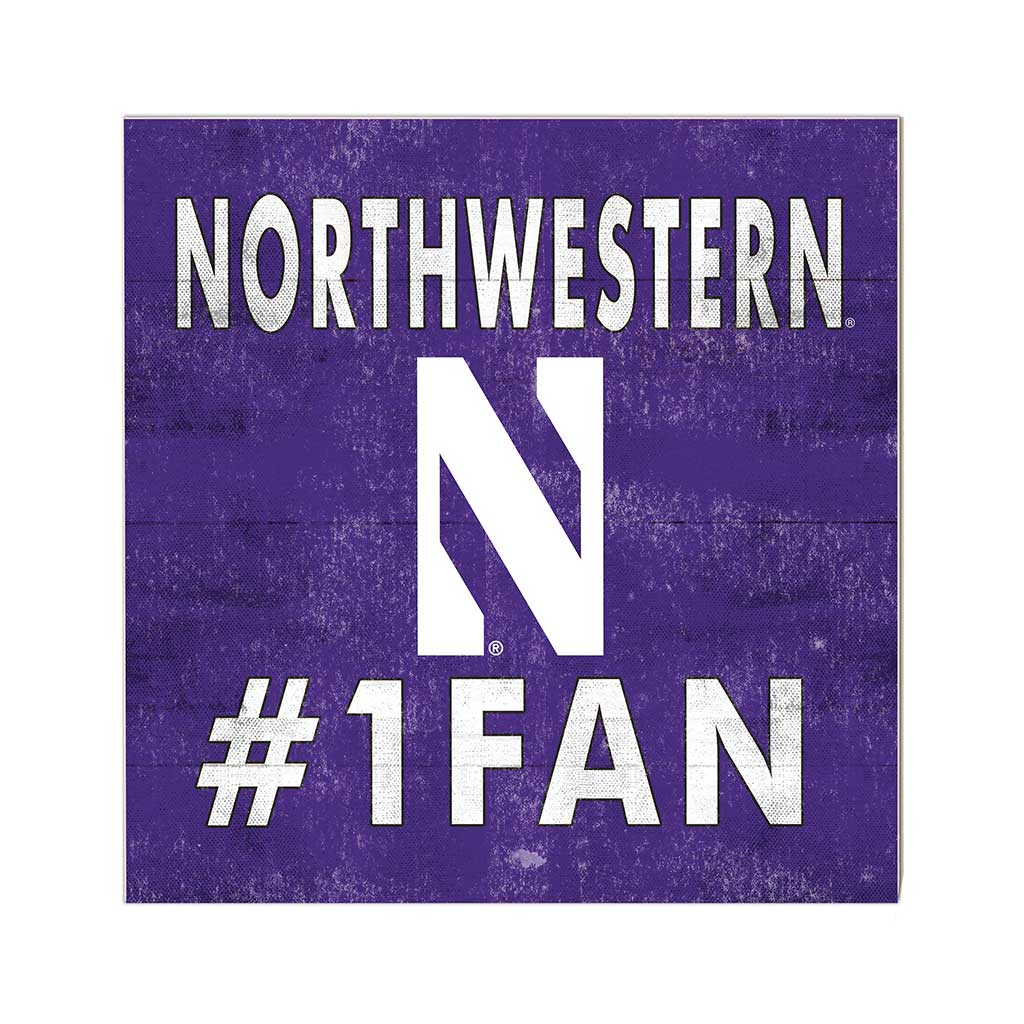 10x10 Team Color #1 Fan Northwestern University - Chicago Wildcats