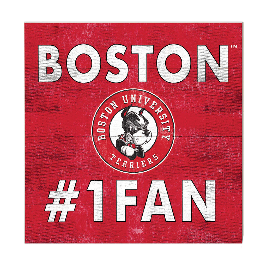10x10 Team Color #1 Fan Boston University Terriers