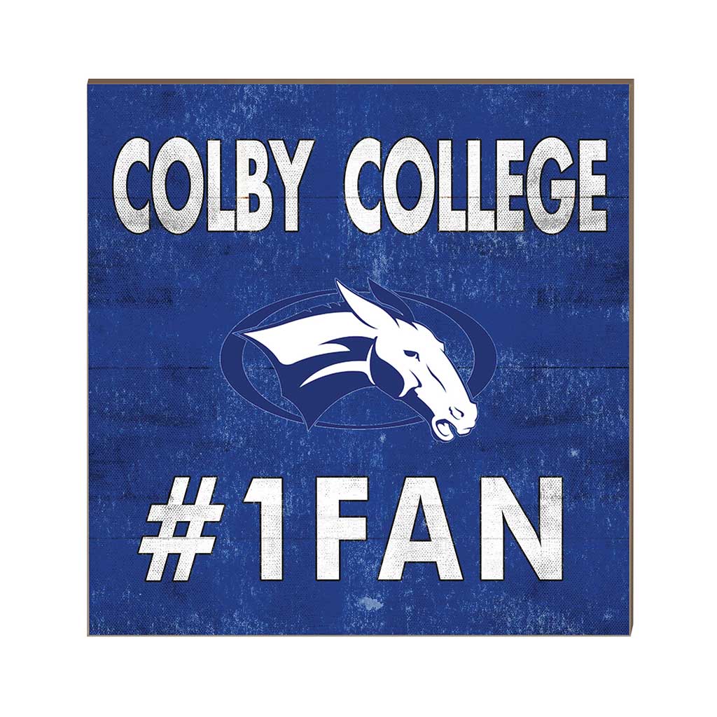 10x10 Team Color #1 Fan Colby College White Mules